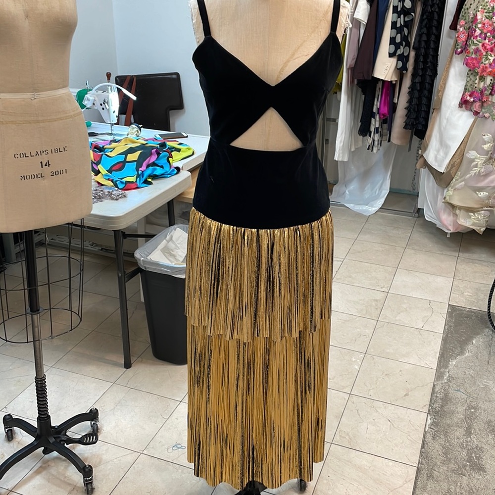 Brand new with tags black and gold gown